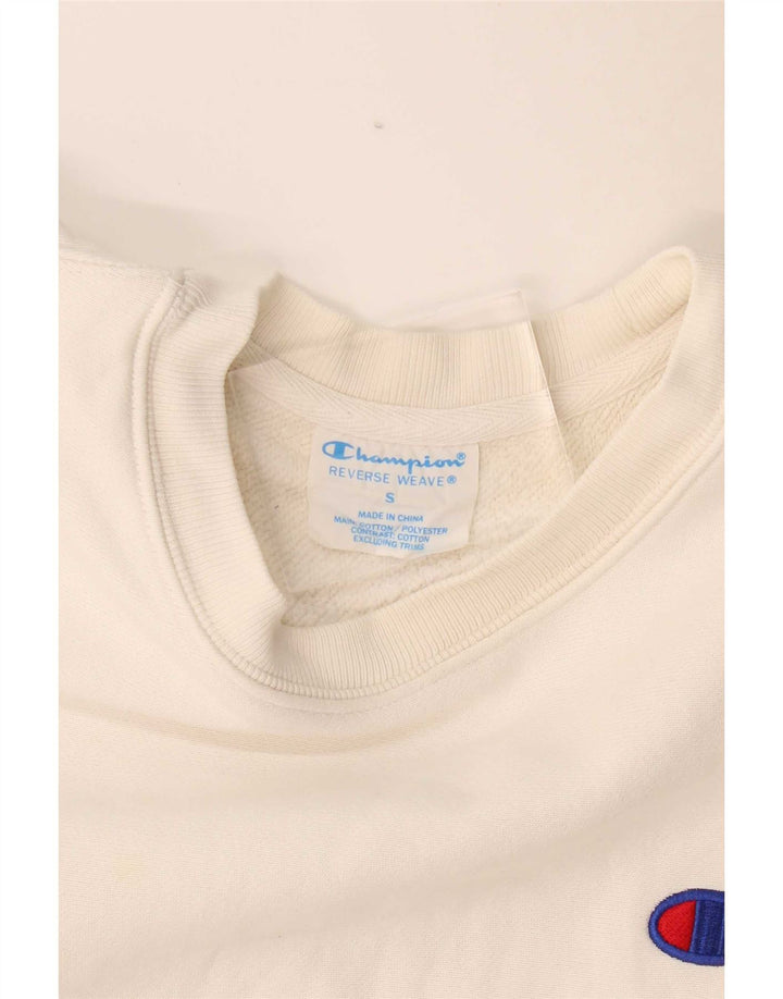 Champion Herre Reverse Weave Sweatshirt Jumper lille hvid bomuld