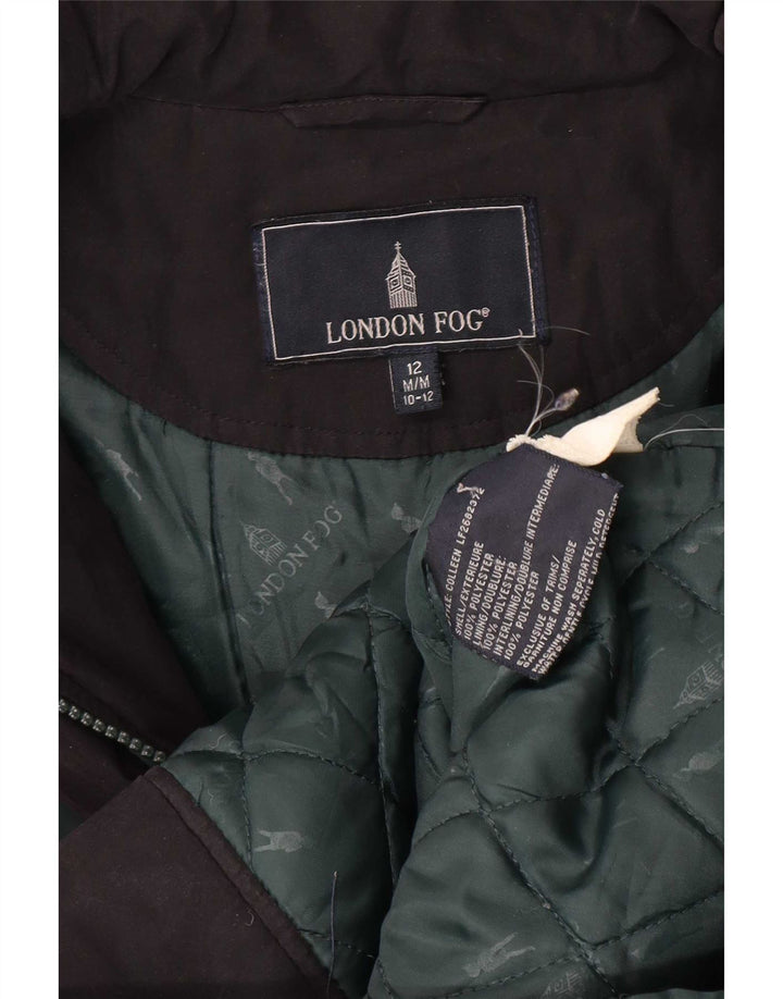 London Fog Dame Hætte Oversized Parka Jacket UK 12 Medium Green