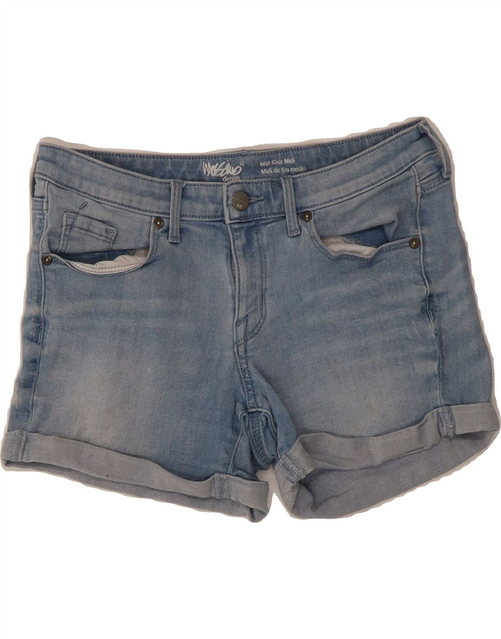 MOSSIMO Womens Mid Rise Denim Shorts US 6 Medium W28 Blue Cotton Vintage Mossimo and Second-Hand Mossimo from Messina Hembry 