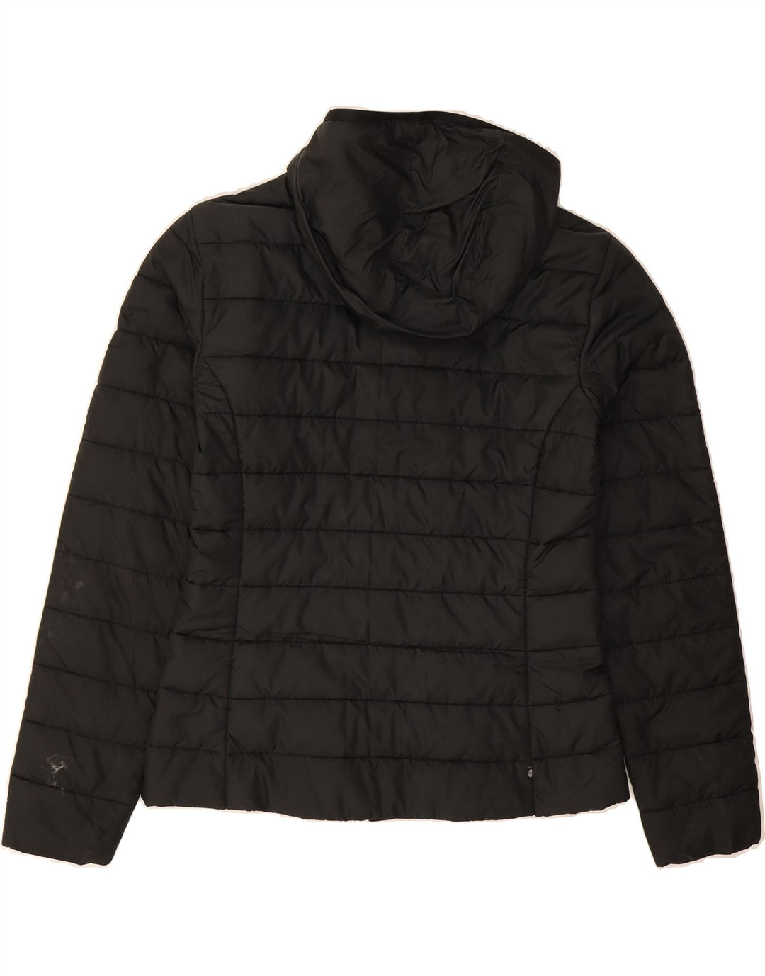 ADIDAS Womens Hooded Padded Jacket UK 8 Small  Black Polyester Vintage Adidas and Second-Hand Adidas from Messina Hembry 