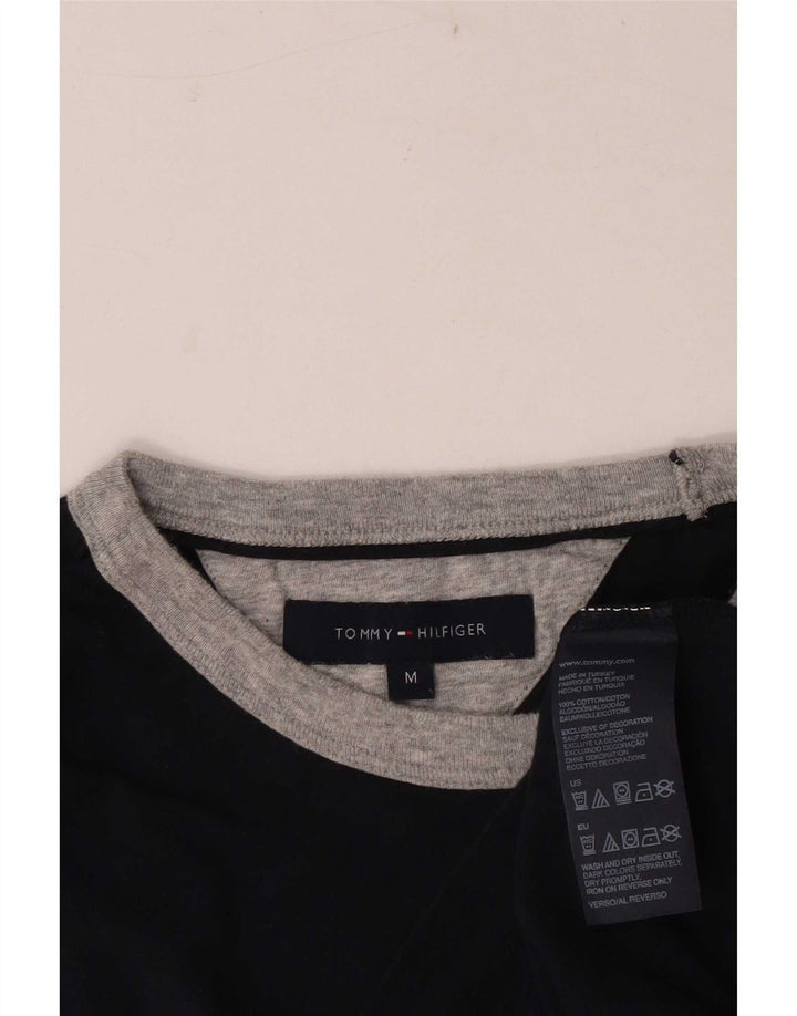 Tommy Hilfiger Herre grafisk T-shirt Top Medium Navyblå Bomuld