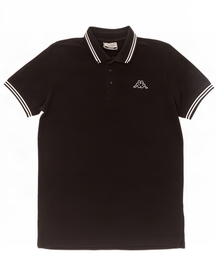 Kappa herre poloshirt stor sort stribet bomuld