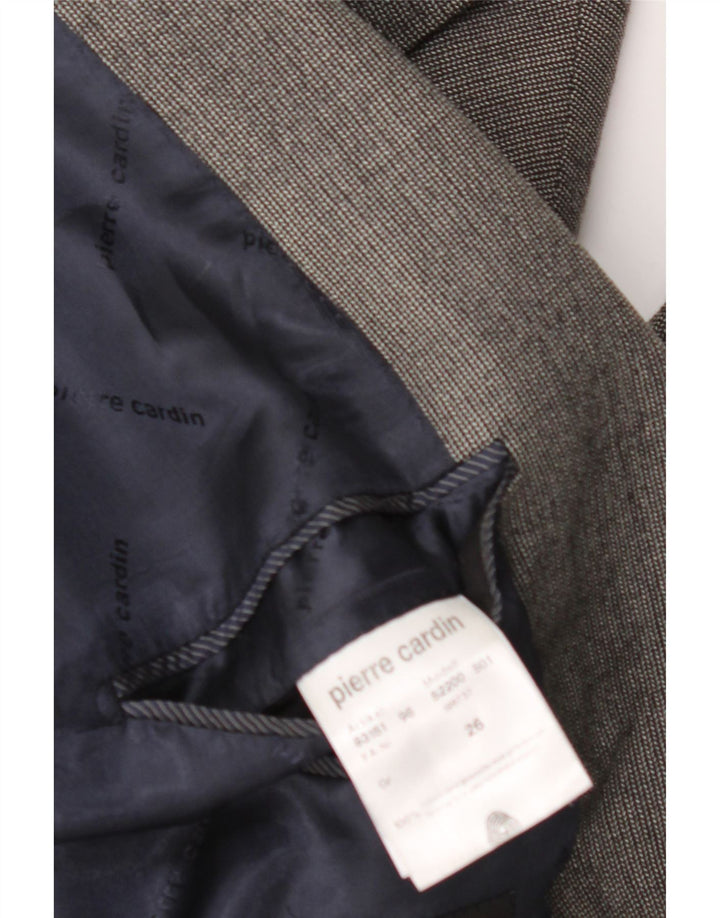 PIERRE CARDIN Herre 2-knaps blazerjakke UK 40 Large Grey Virgin Wool