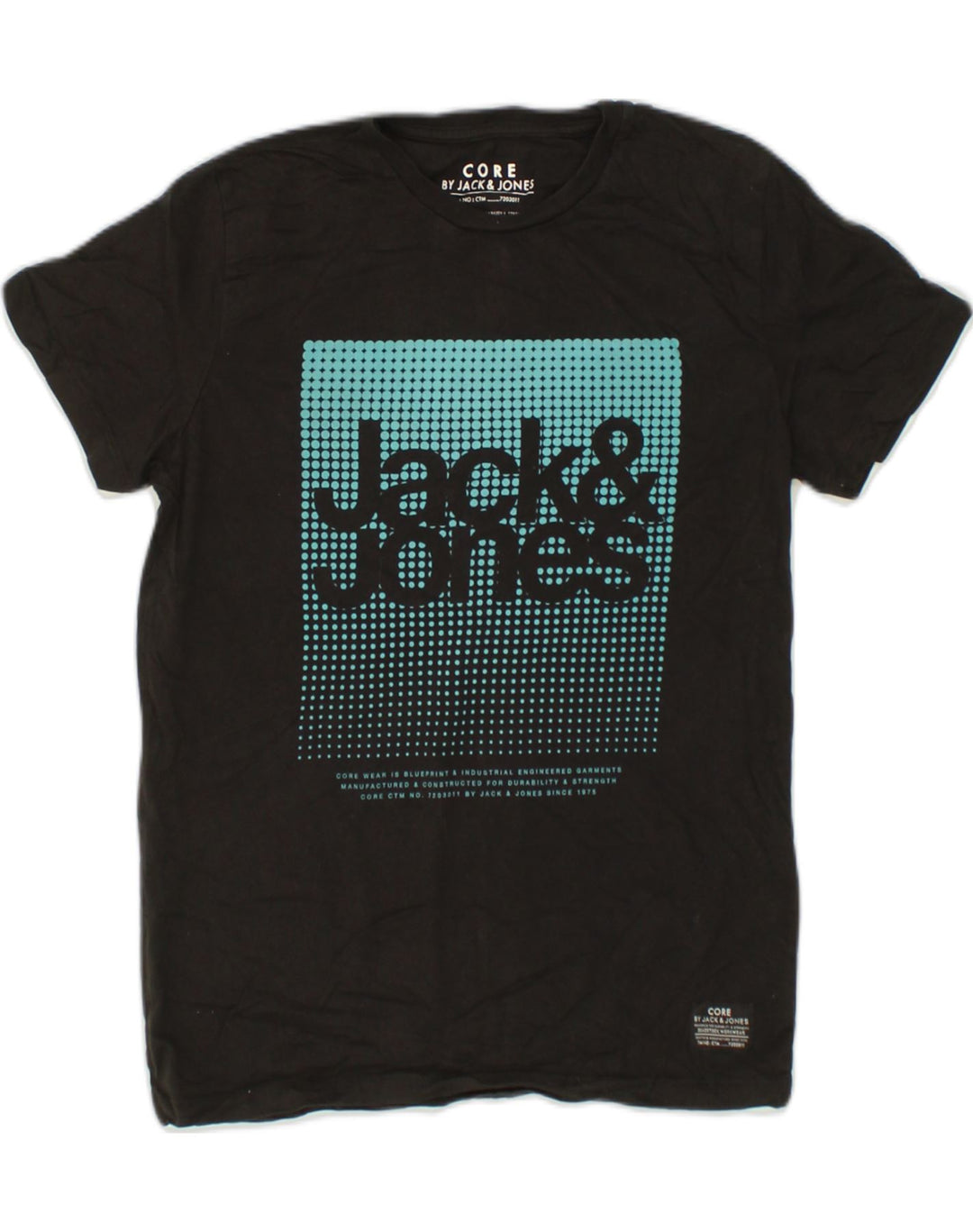JACK & JONES Mens Graphic T-Shirt Top Small Black Cotton | Vintage Jack & Jones | Thrift | Second-Hand Jack & Jones | Used Clothing | Messina Hembry 