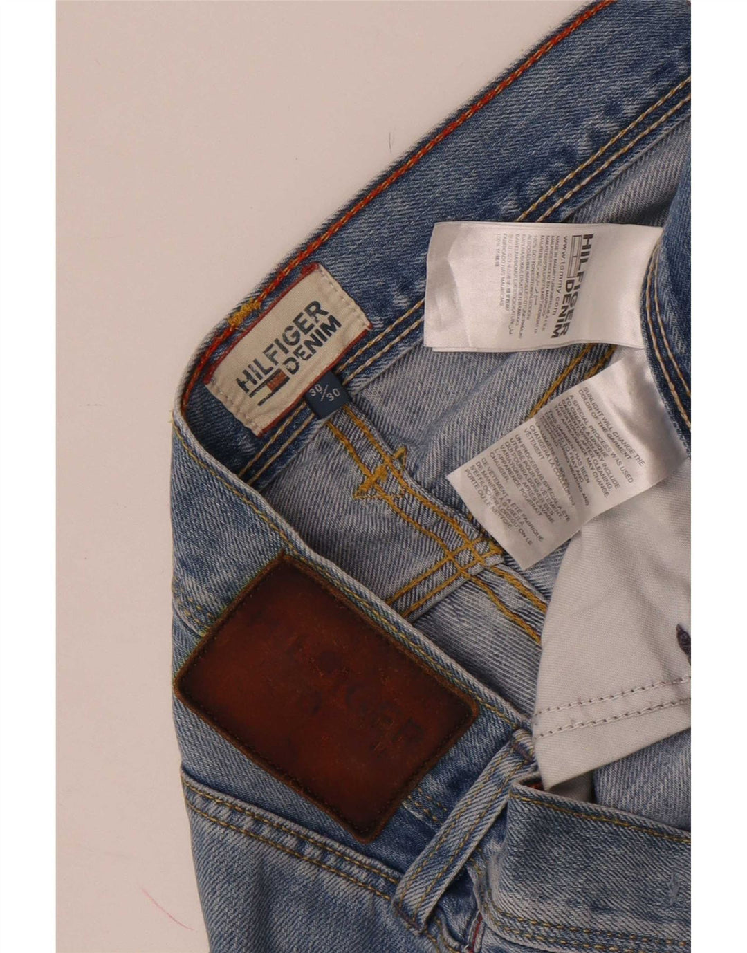 Tommy Hilfiger Herre Slim Jeans W30 L30 Blå Bomuld