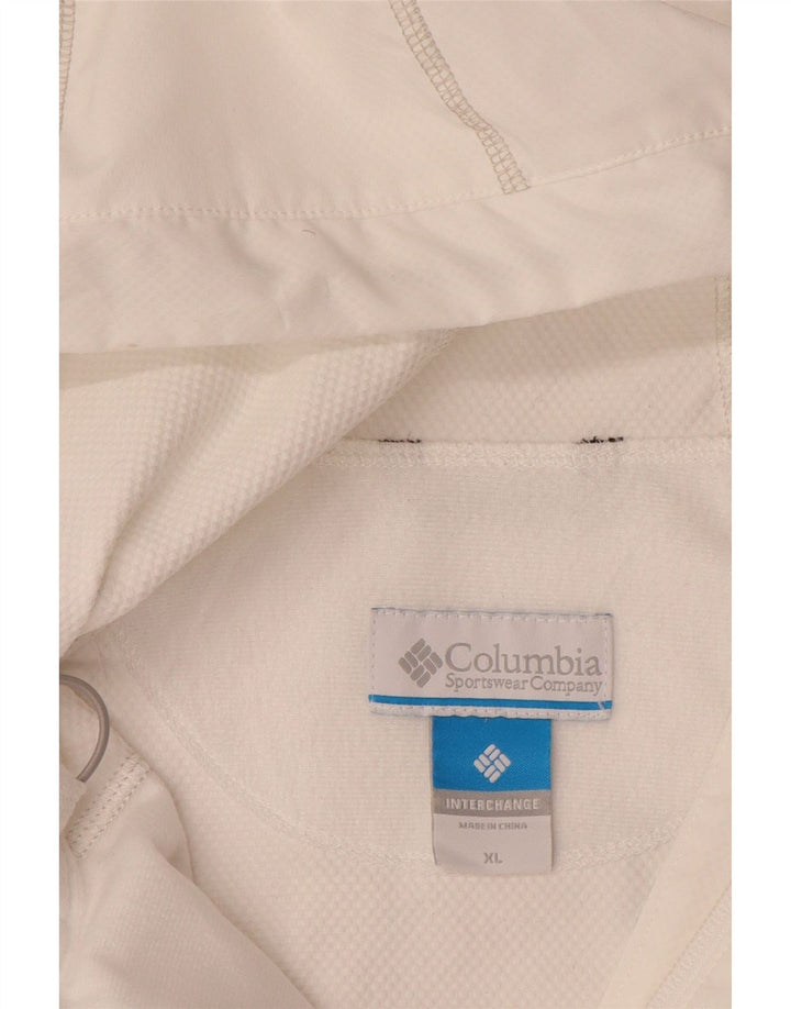 COLUMBIA Womens Interchange Hooded Tracksuit Top Jacket UK 18 XL White