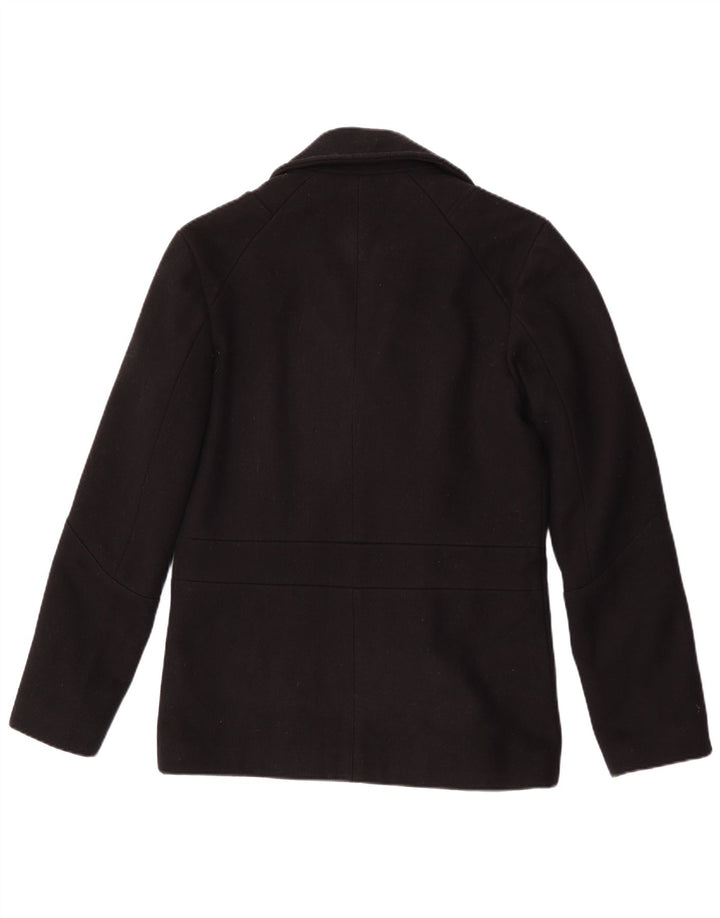 Eleven Paris Herre Pea Coat UK 36 Small Black Wool