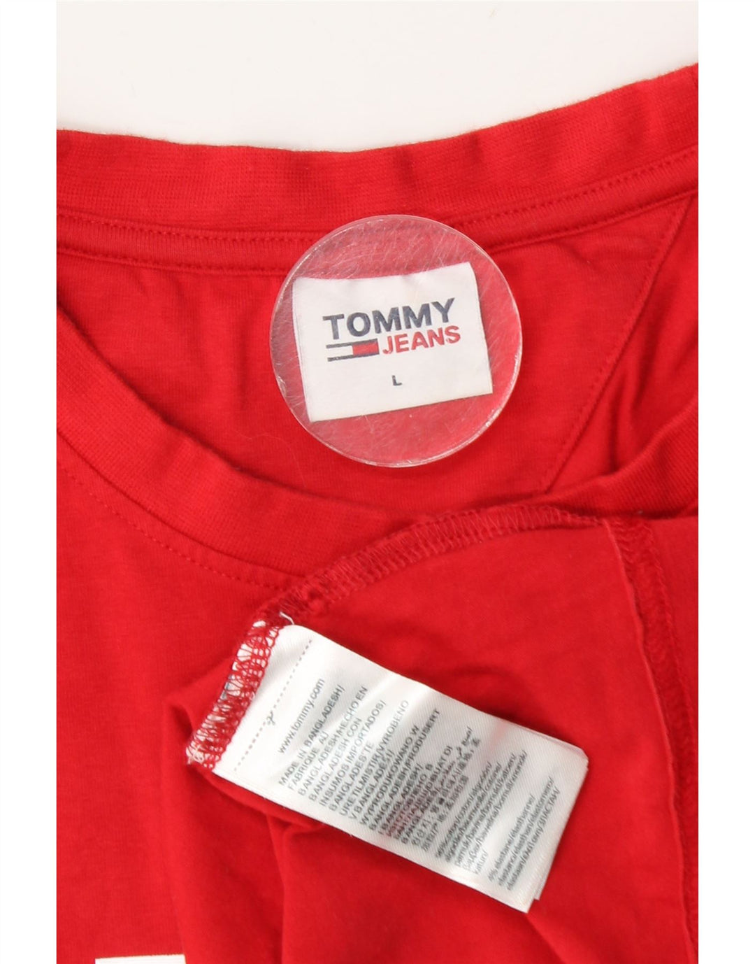 Tommy Hilfiger Herre Grafisk T-Shirt Top Stor Rød Bomuld