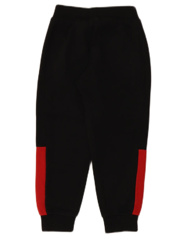 Adidas Boys Tracksuit Trousers Joggers 5-6 Years  Black Colourblock Cotton