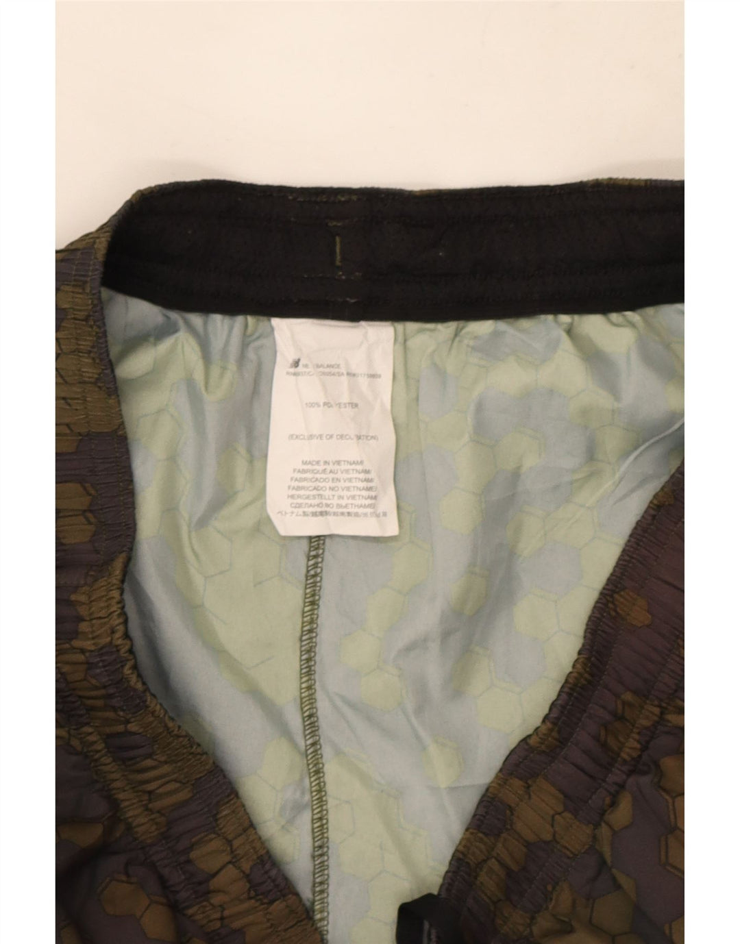 New Balance Badeshorts til mænd Medium Khaki Geometrisk Polyester