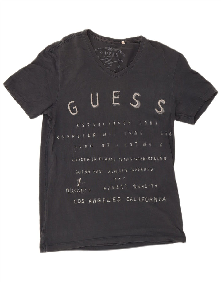 Guess Herre grafisk T-shirt top lille grå bomuld