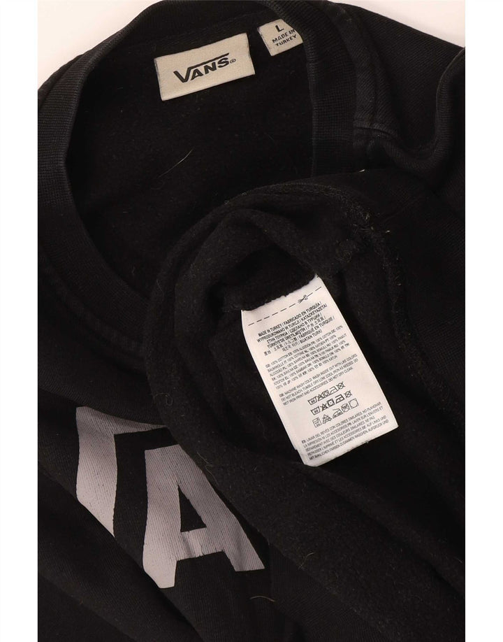 Vans Drenge Grafisk Sweatshirt Jumper 12-13 år Stor Sort Bomuld