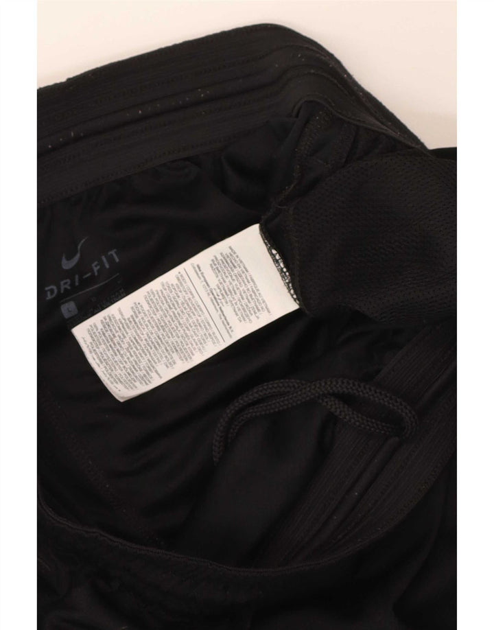Nike Herre Dri Fit grafiske sportsshorts store sorte polyester