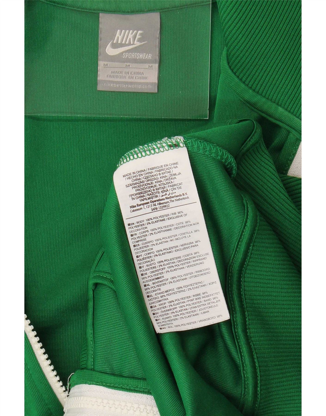 Nike Grafisk træningsdragt til mænd, topjakke mellemgrøn farveblok polyester