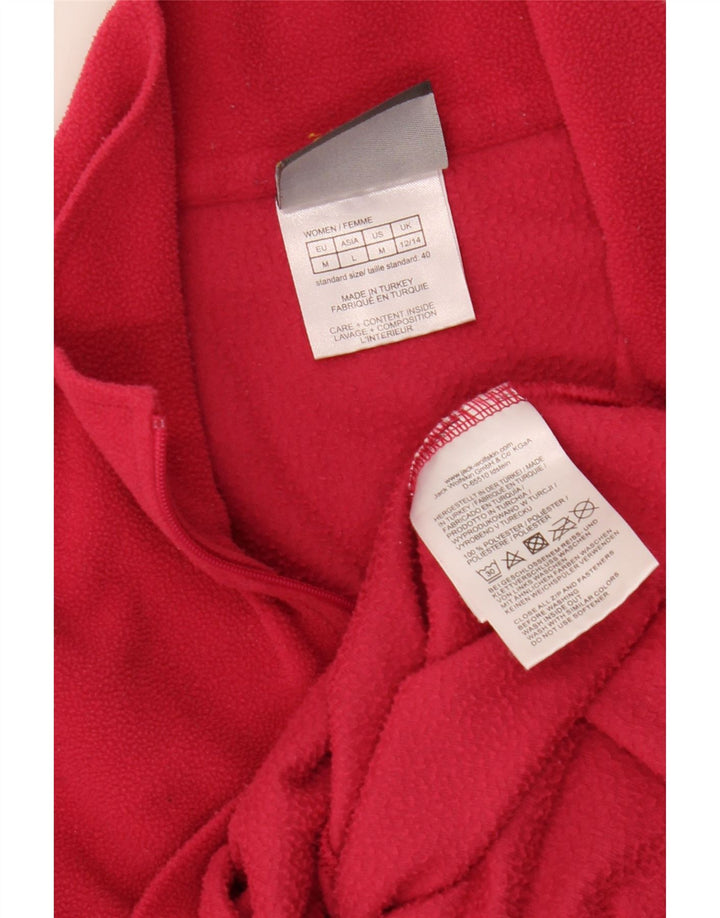 Jack Wolfskin Dame lynlås-hals Fleece Jumper UK 12/14 Medium Pink Polyester
