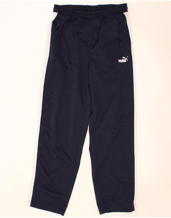 PUMA Mens Tracksuit Trousers XL Navy Blue Colourblock Polyester Vintage Puma and Second-Hand Puma from Messina Hembry 