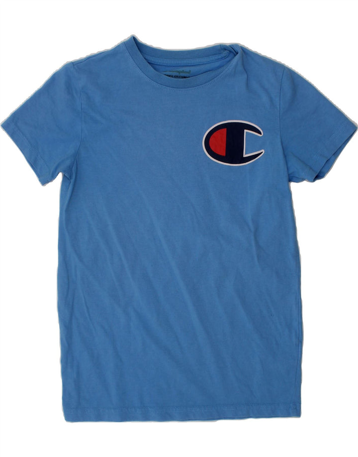 CHAMPION Boys Graphic T-Shirt Top 9-10 Years Medium Blue Cotton Vintage Champion and Second-Hand Champion from Messina Hembry 
