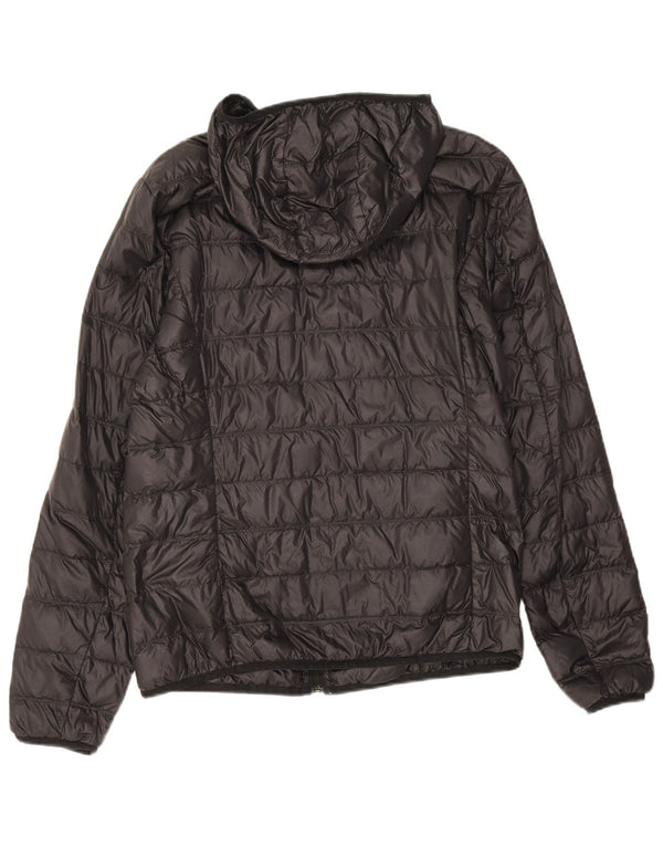 Emporio Armani Herre hættepolstret jakke UK 36 Lille sort polyamid