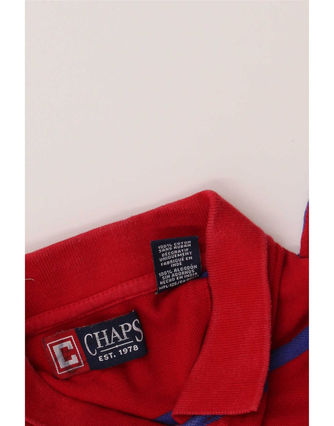 Chaps Herre poloshirt Medium rødstribet bomuld