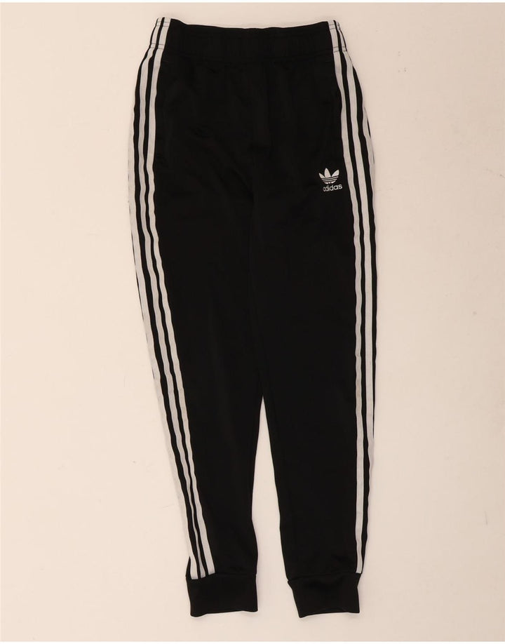 Adidas Drenge Træningsdragt Bukser Joggers 12-13 År Sort Polyester