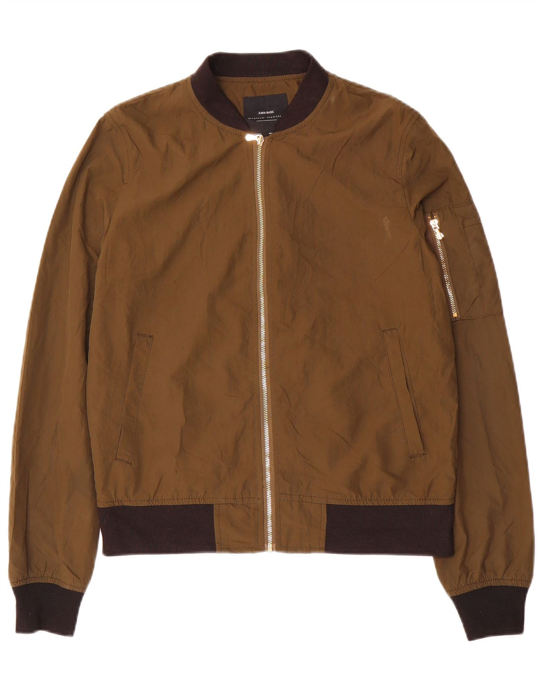 Zara oversized bomberjakke til kvinder UK 6 XS Brun