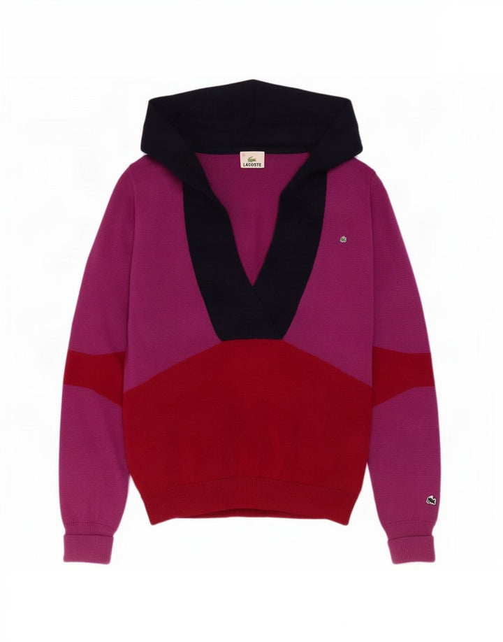 Lacoste Dame V-hals sweater Størrelse 40 Medium Flerfarvet