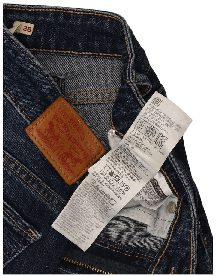 Levi's Dame 714 Straight Jeans W28 L26 Marineblå Bomuld