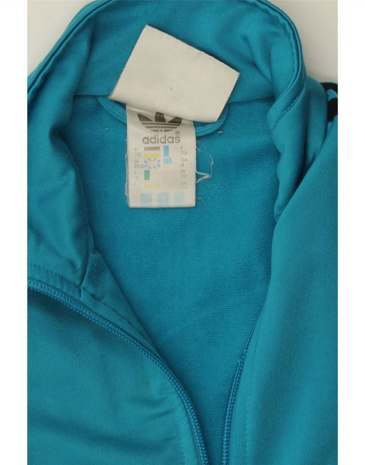 ADIDAS Boys Tracksuit Top Jacket 11-12 Years Blue Polyester Vintage Adidas and Second-Hand Adidas from Messina Hembry 