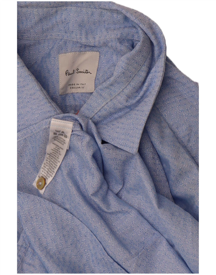 Paul Smith Herre abstrakt mønster skjorte størrelse 16 Large Blue