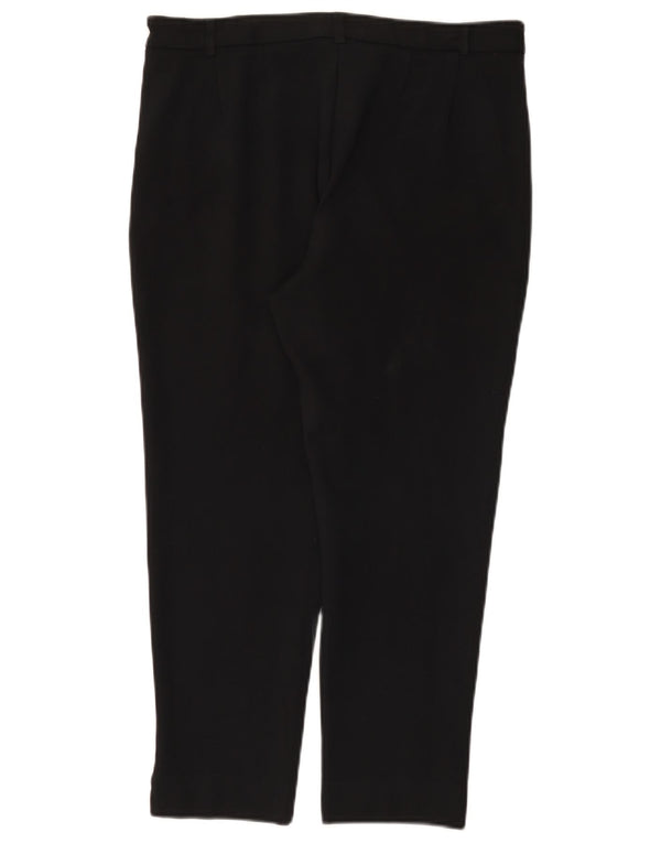 Marks & Spencer Dame Crop Suit Bukser UK 14 Large W34 L24 Sort Viscose