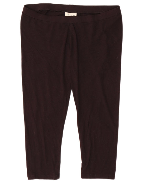 Marks & Spencer Dame Capri Leggings UK 10 Small Black Viscose