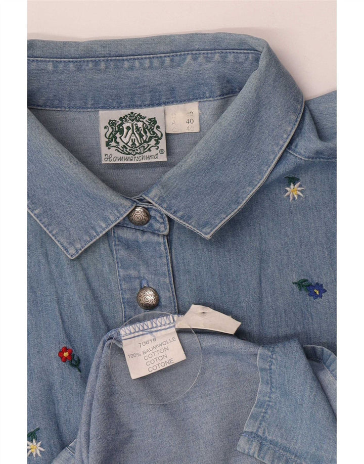 Hammerschmid Dameskjorte EU 40 Medium Blue Floral Bomuld