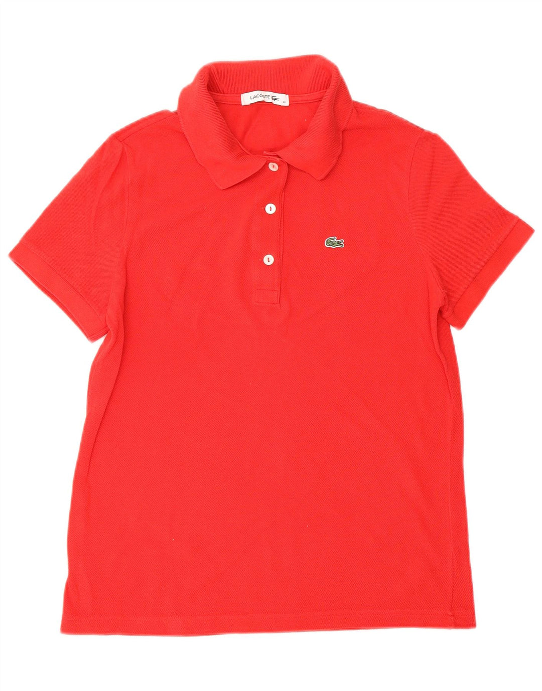 LACOSTE Poloshirt til kvinder Størrelse 38 Medium Rød Bomuld