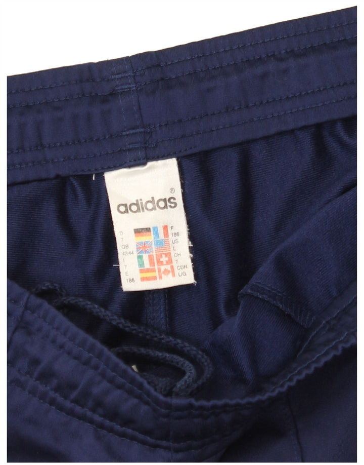 ADIDAS Mens Tracksuit Trousers UK 42/44 Large  Navy Blue Polyester