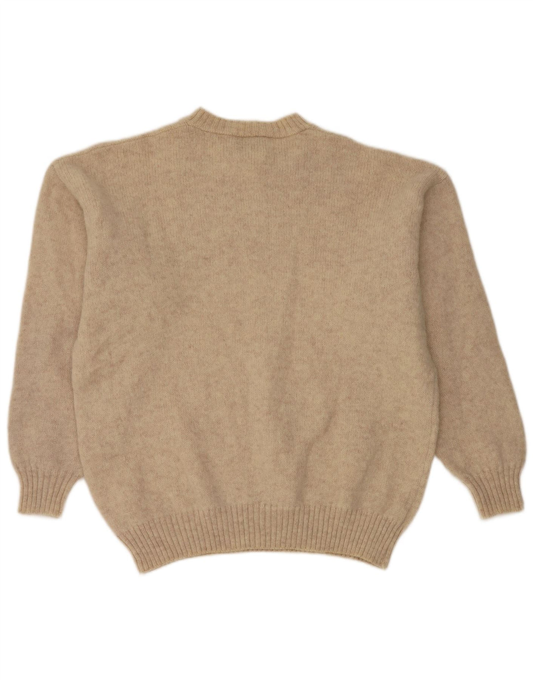 Tænk Pink Herre Crew Neck trøje Sweater Large Beige Flecked