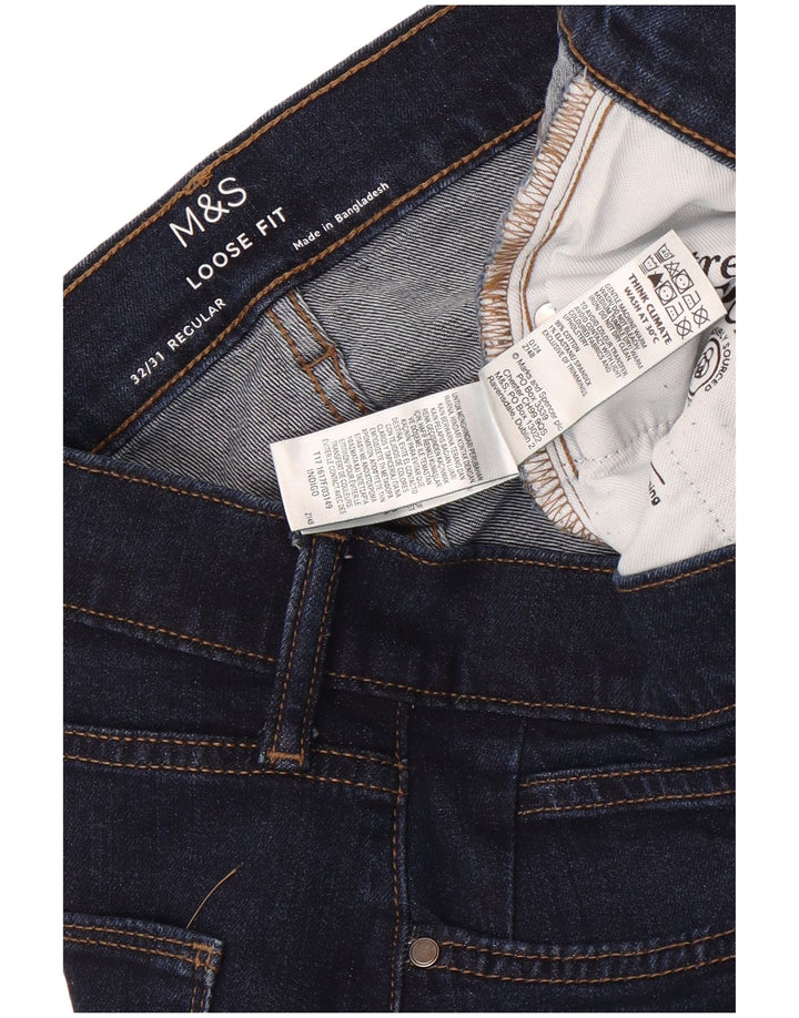 Marks & Spencer Herre løse jeans W32 L27 Marineblå bomuld