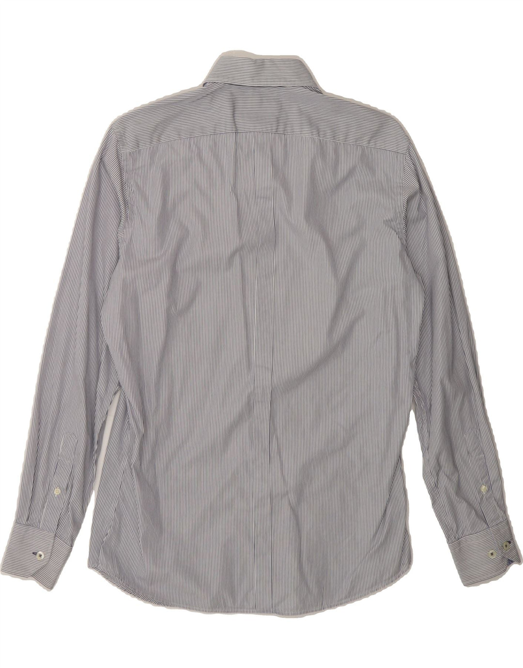 MASSIMO DUTTI Mens Slim Shirt Size 38 Medium Blue Striped Vintage Massimo Dutti and Second-Hand Massimo Dutti from Messina Hembry 