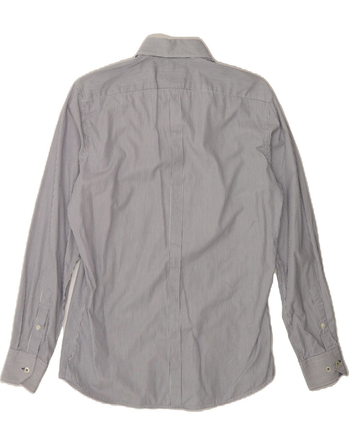 MASSIMO DUTTI Mens Slim Shirt Size 38 Medium Blue Striped Vintage Massimo Dutti and Second-Hand Massimo Dutti from Messina Hembry 