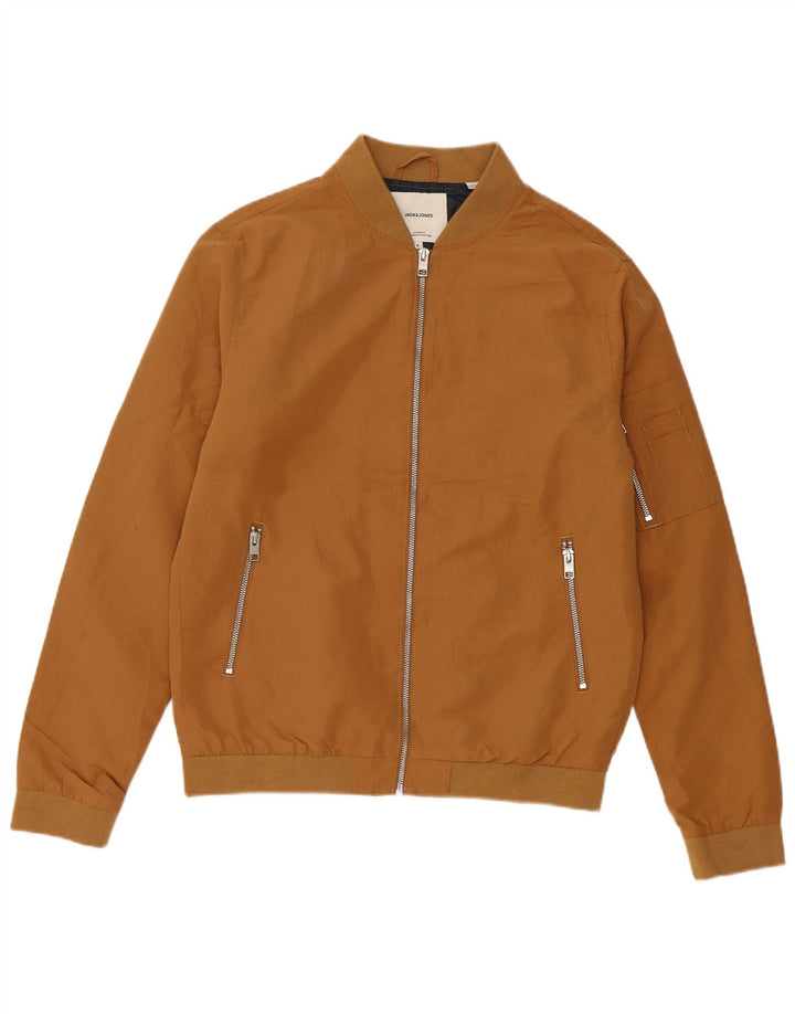 Jack & Jones Bomberjakke til mænd UK 36 Lille brun polyester