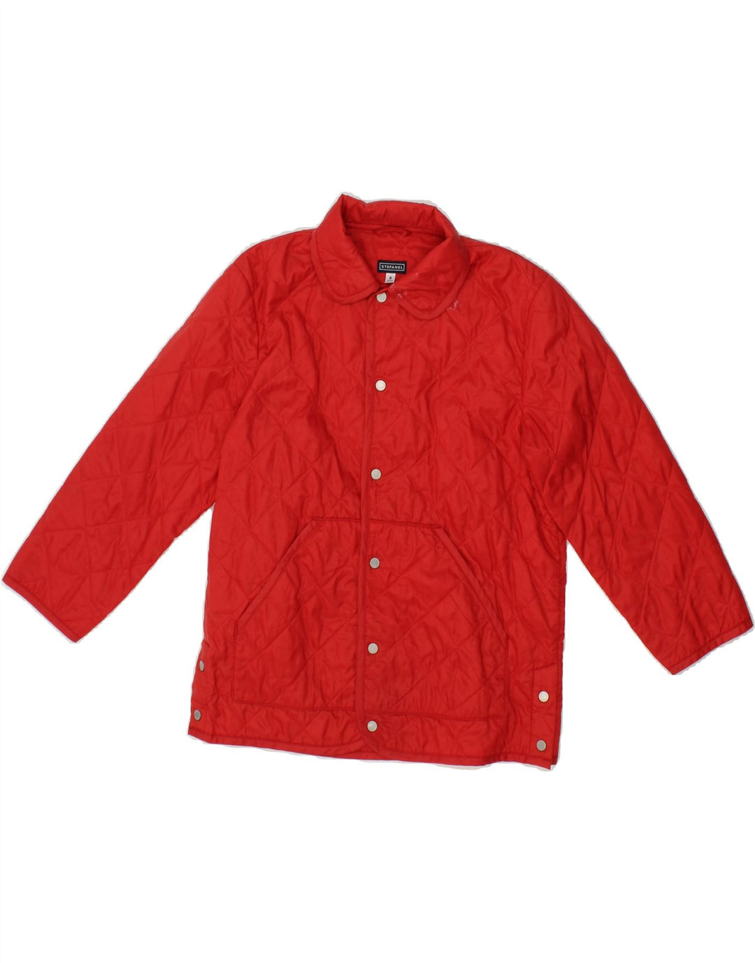 STEFANEL Girls Quilted Jacket 7-8 Years Red Polyamide Vintage Stefanel and Second-Hand Stefanel from Messina Hembry 