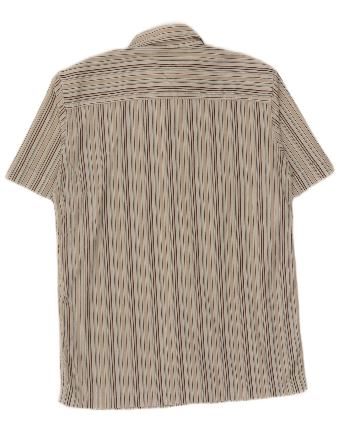 Trussardi Jeans Kortærmet Herreskjorte Medium Beige Stribet