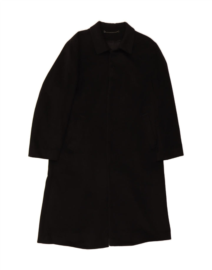 SCHNEIDERS Mens Overcoat UK 38 Medium Black Wool