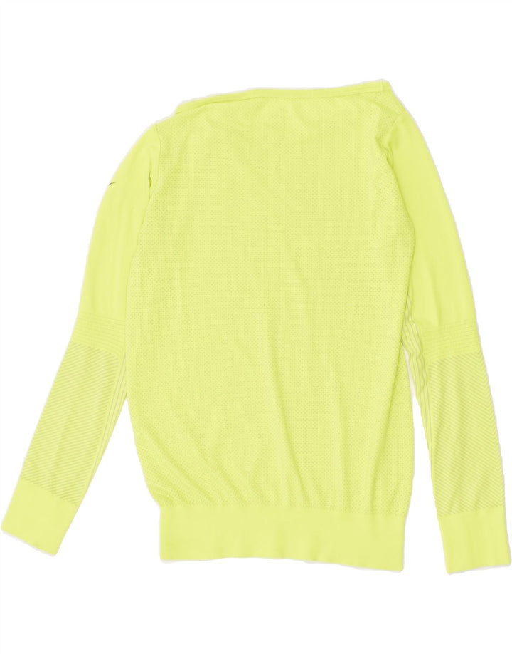 NIKE Dame Dri Fit Top Langærmet UK 10 Lille grøn polyester