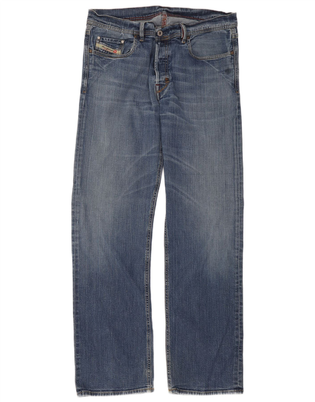 Diesel Straight Jeans til mænd W36 L32 Blå Bomuld