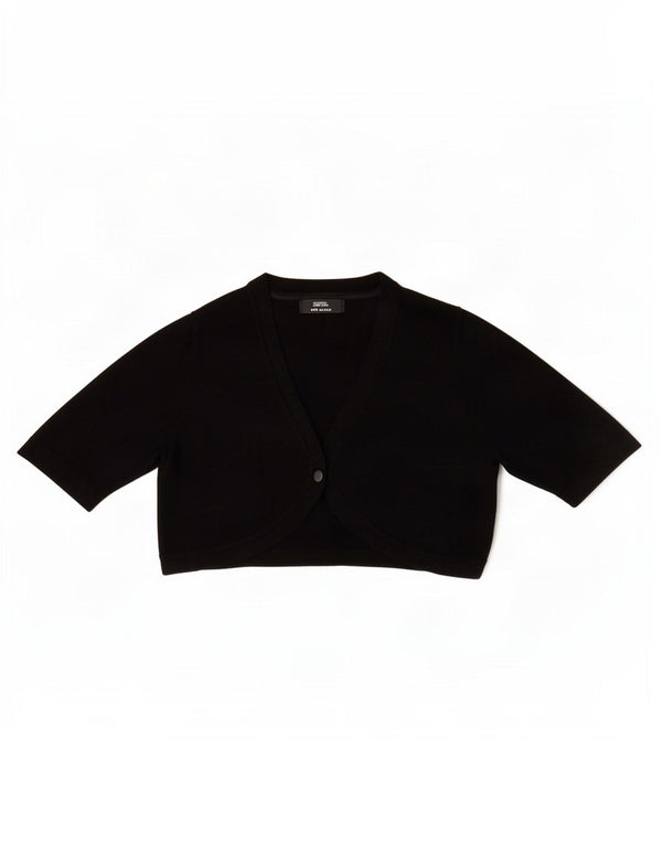 Marks & Spencer kortærmet cardigantrøje til kvinder UK 10 Small Black