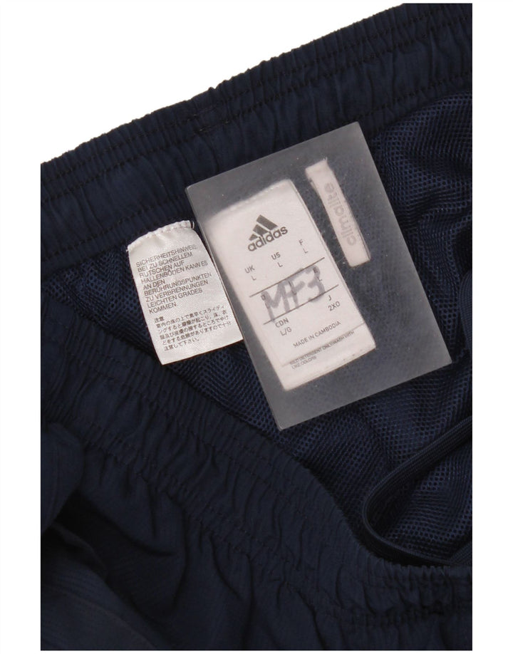 Adidas Dame Climalite Træningsdragt Bukser UK 14 Large Navy Blue Polyester