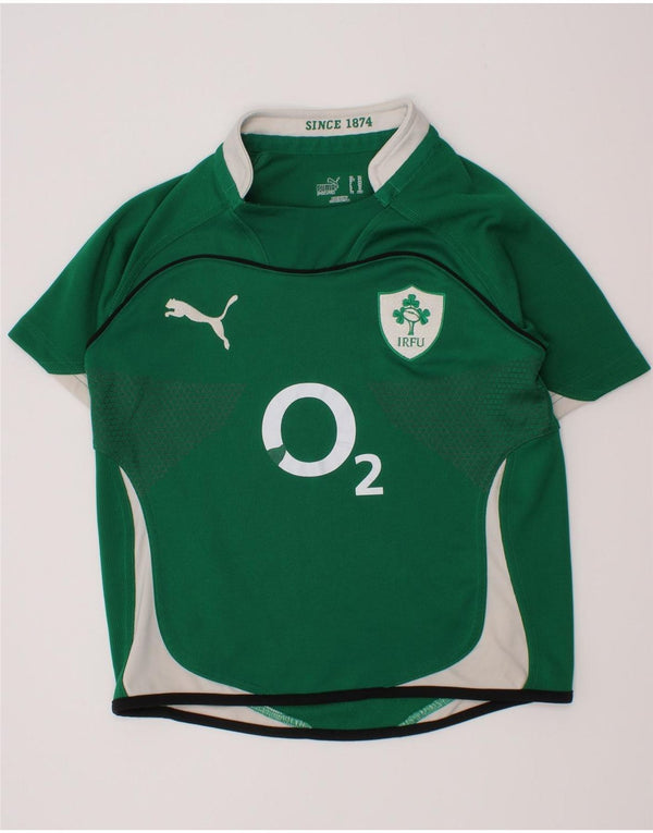 Puma Boys Ireland Grafisk T-Shirt Top 9-10 år Grøn Colourblock