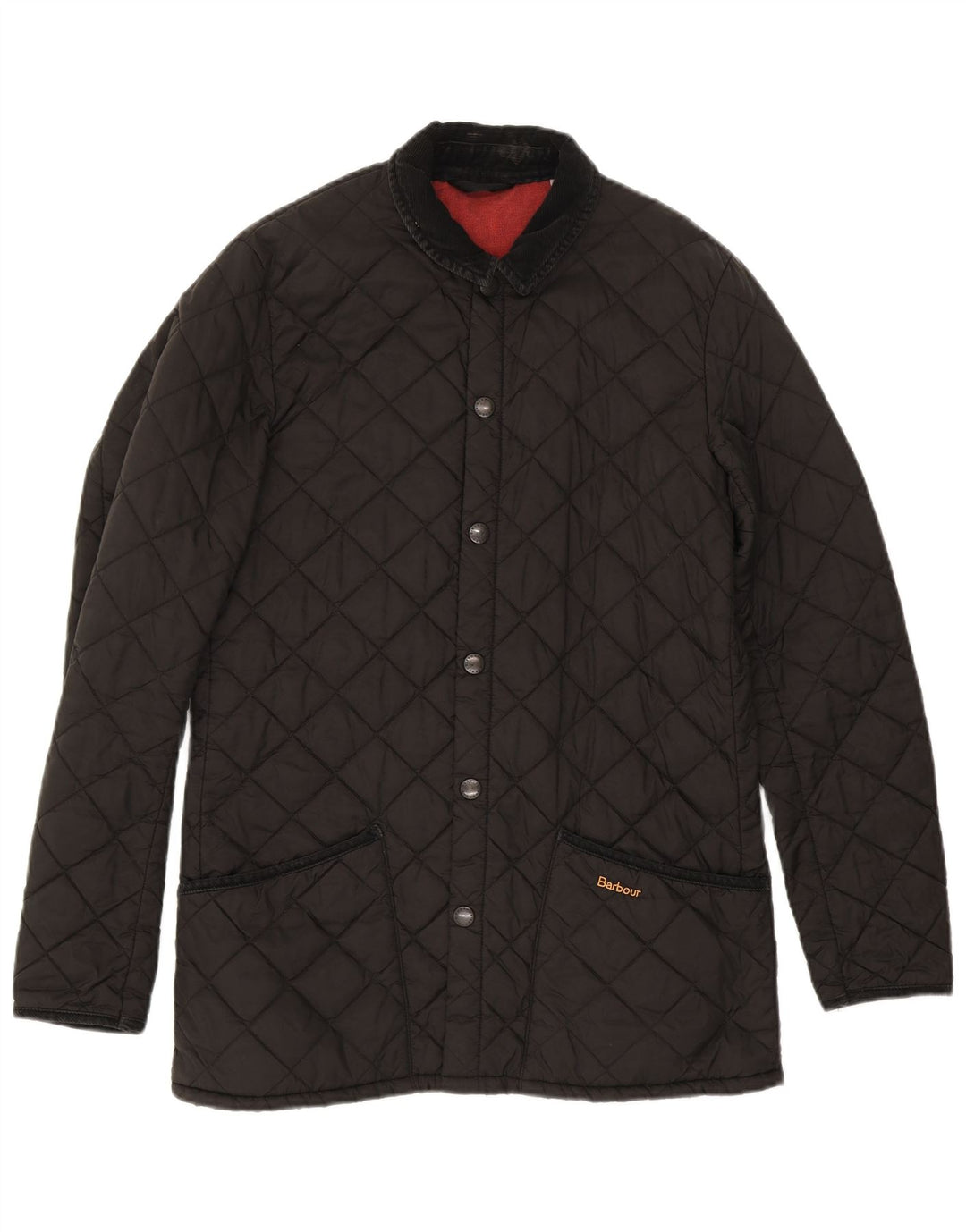 BARBOUR Mens Quilted Jacket UK 36 Small Black Polyester