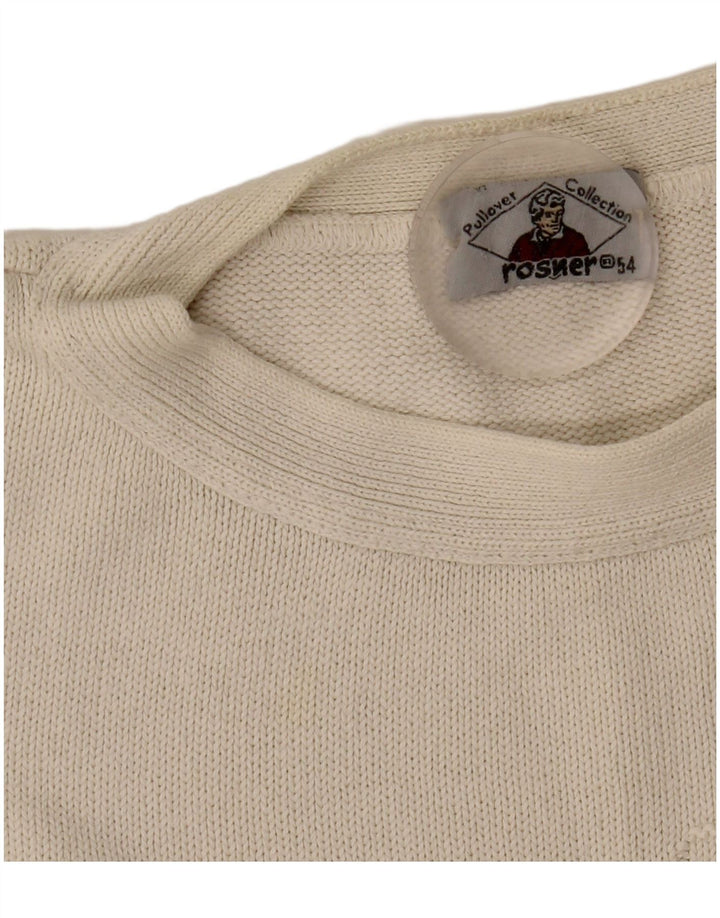 Rosner Dame Grafisk Crew Neck Jumper Sweater IT 54 3XL Off White