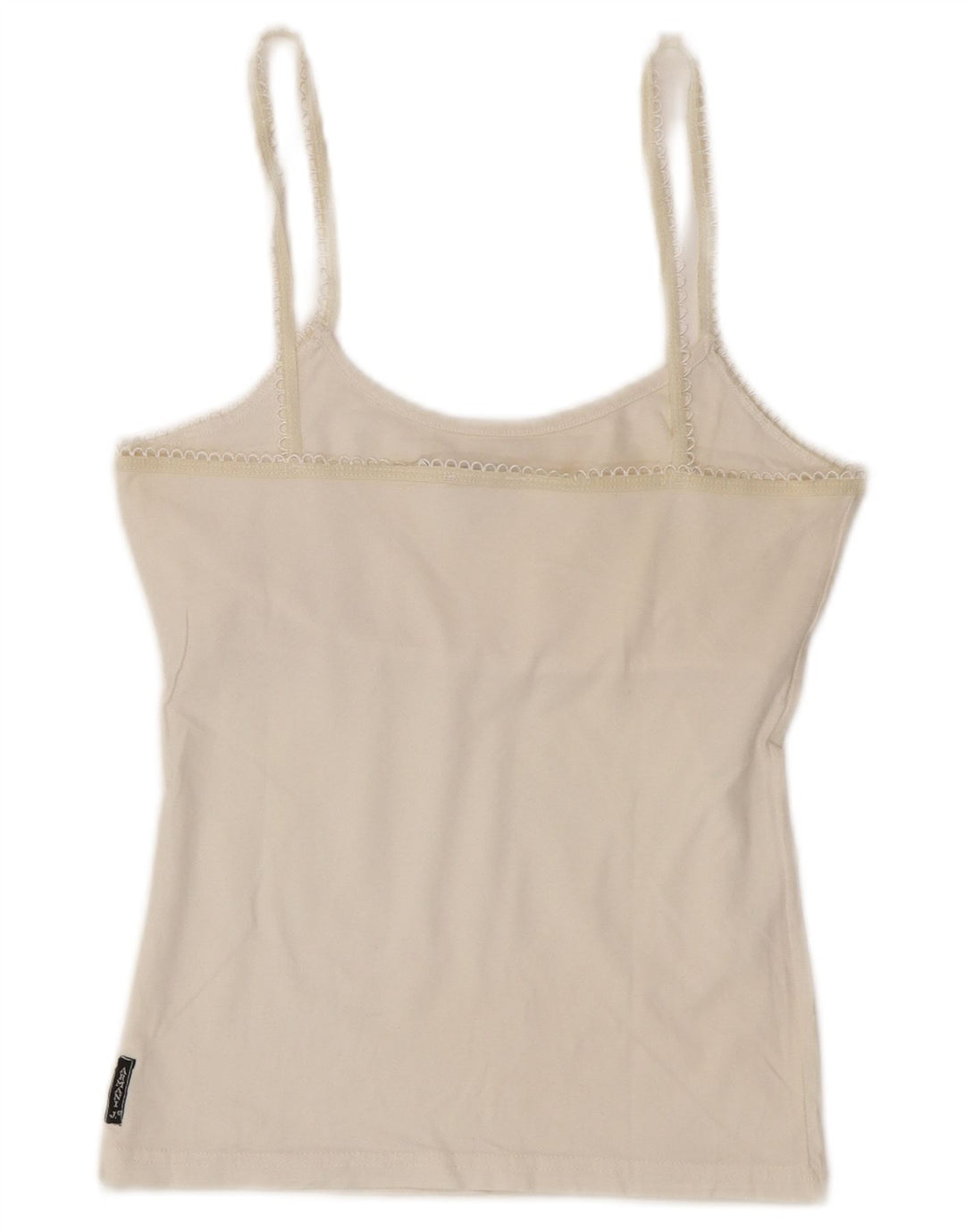 Armani Jeans Dame Grafisk Crop Cami Top UK 8 Small White